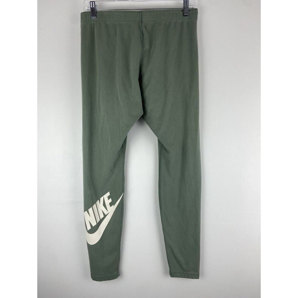 Nike Womens Green Gym Activewear Logo Leggings Size M/L (978) *Defects